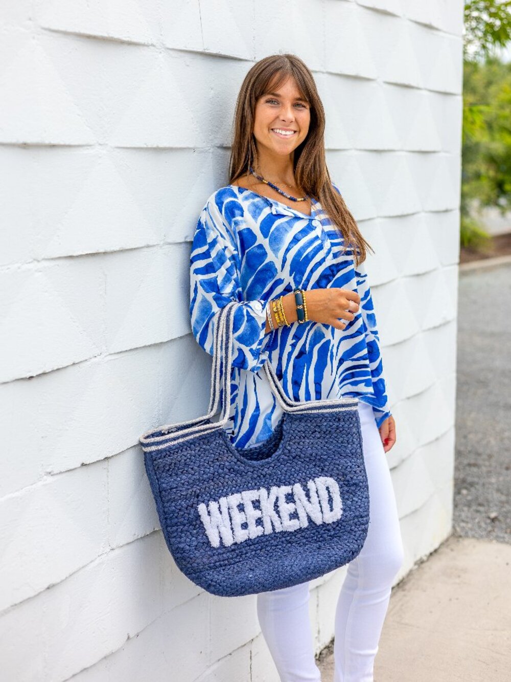 La Mer Luxe Milan Top- Navy Batik